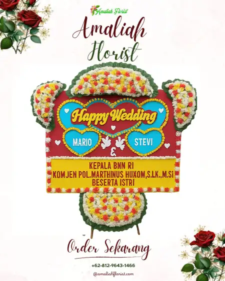 Papan Bunga Pernikahan Paras